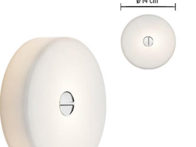Flos - Mini Button Glass Ceiling & Wall Light