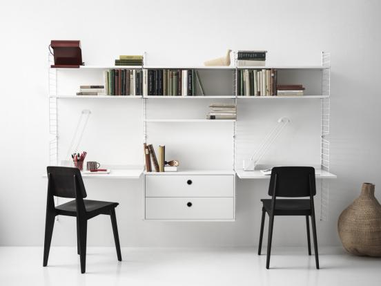 String - Home Office - Workspace Shelving System White