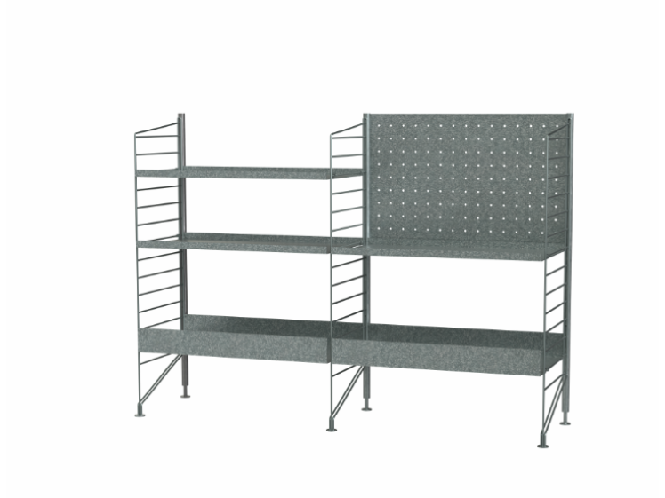 String - Outdoor - Freestanding Galvanised Shelf